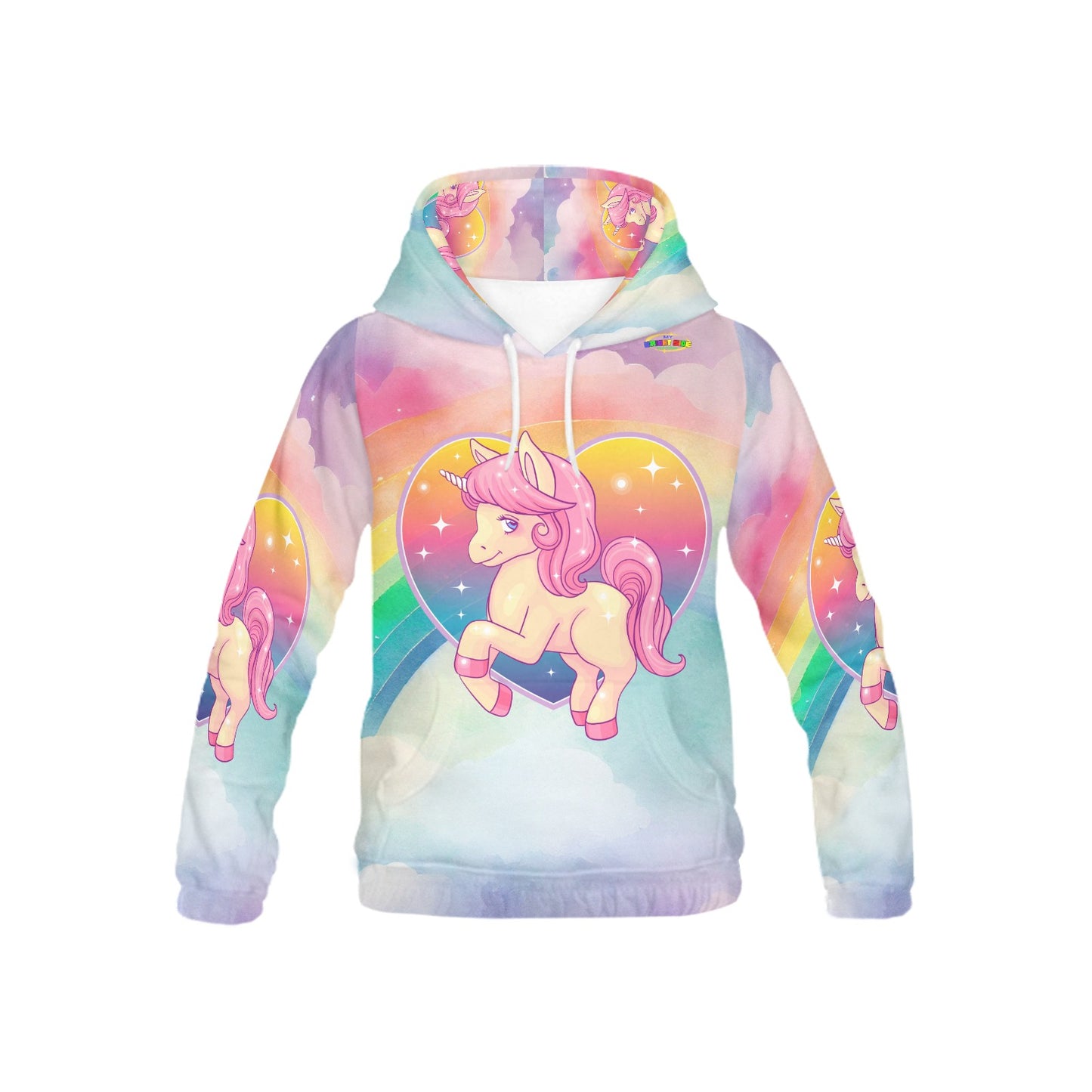 Beautiful Rainbow Pony Children's Hoodie-My Bright Side Clothing