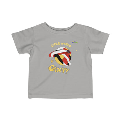 Super World Logo Infant Fine Jersey Tee-MyBrightSideClothing