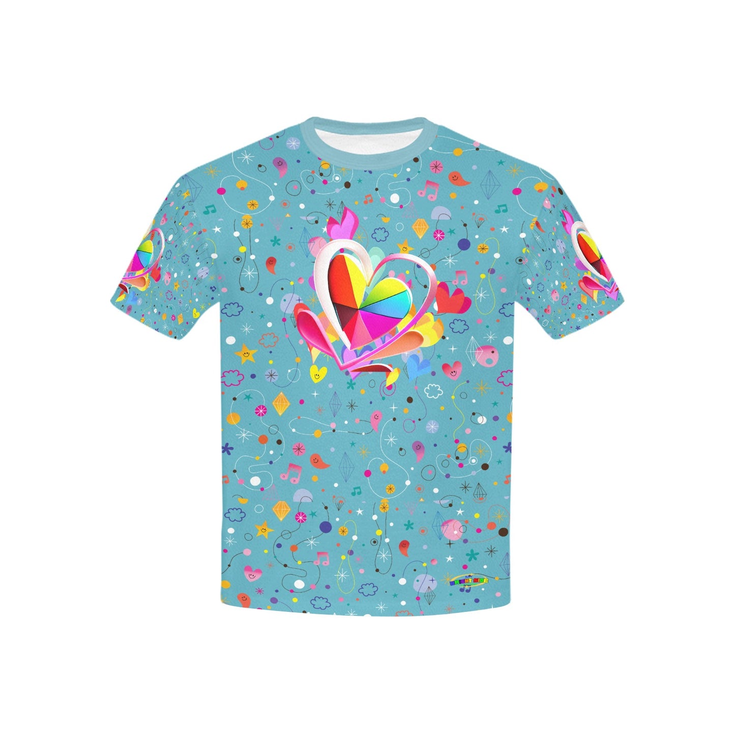 Pastel Heart Pattern Children's T-shirt -My Bright Side Clothing