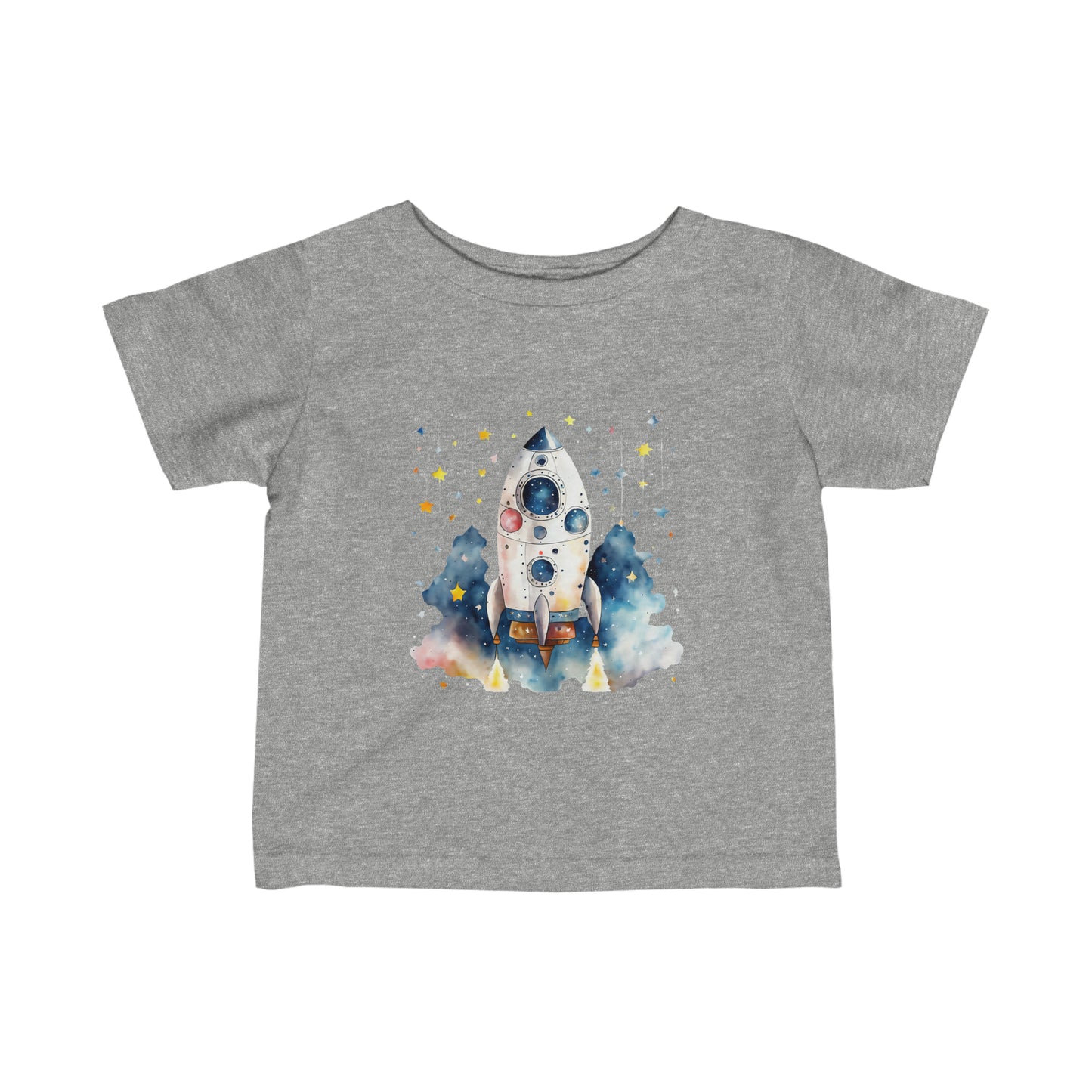 Cute Rocket Ship Infant Fine Jersey Tee-My Bright Side Clothing