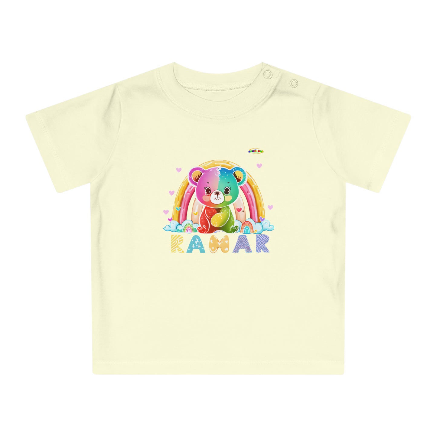 Cute Rainbow Teddy Bear Baby T-Shirt--My Bright Side Clothing