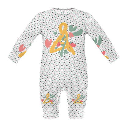 Cute Pastel Alphabet Abstract Graffiti Baby Romper-My Bright Side Clothing