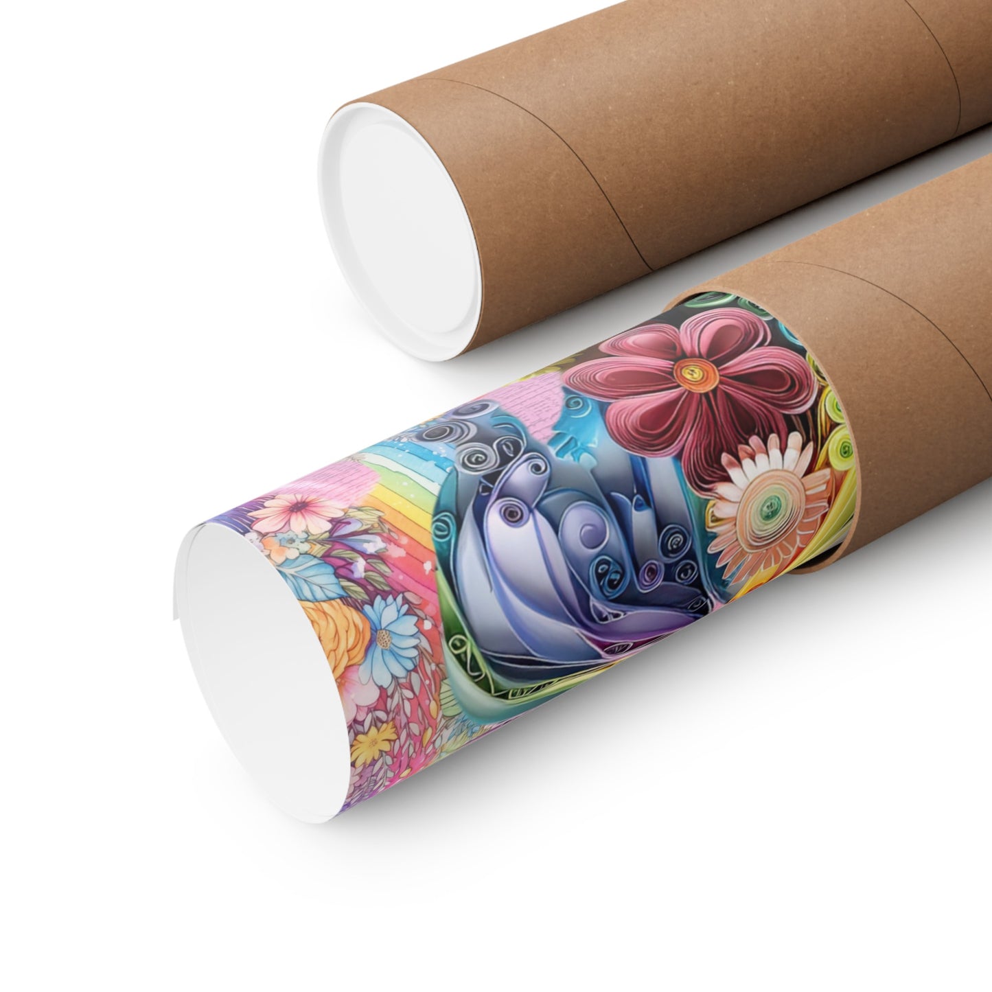 Just Making Magic-Beautiful Rainbow Flower Unicorn Matte Vertical Poster-My Bright Side Clothing