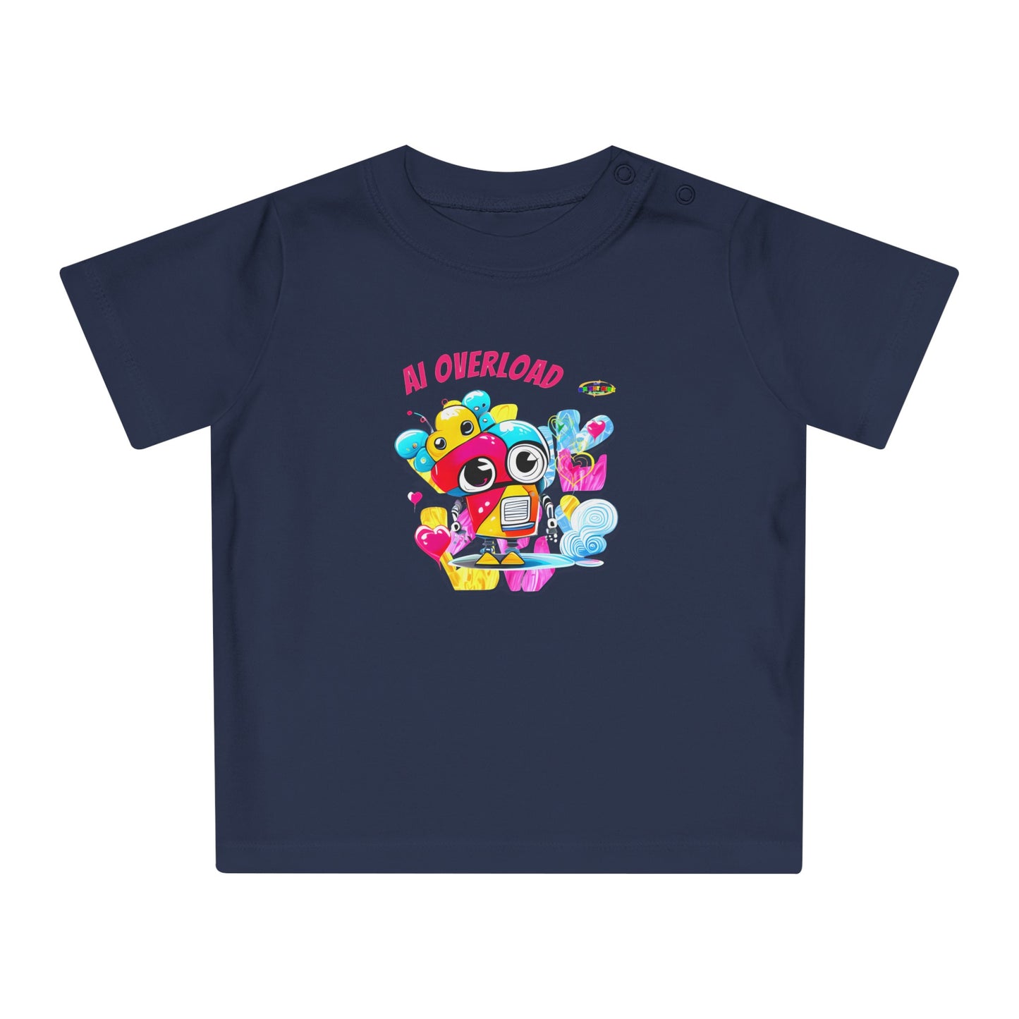 Cute Rainbow baby Robot Baby T-Shirt-My Bright Side Clothing