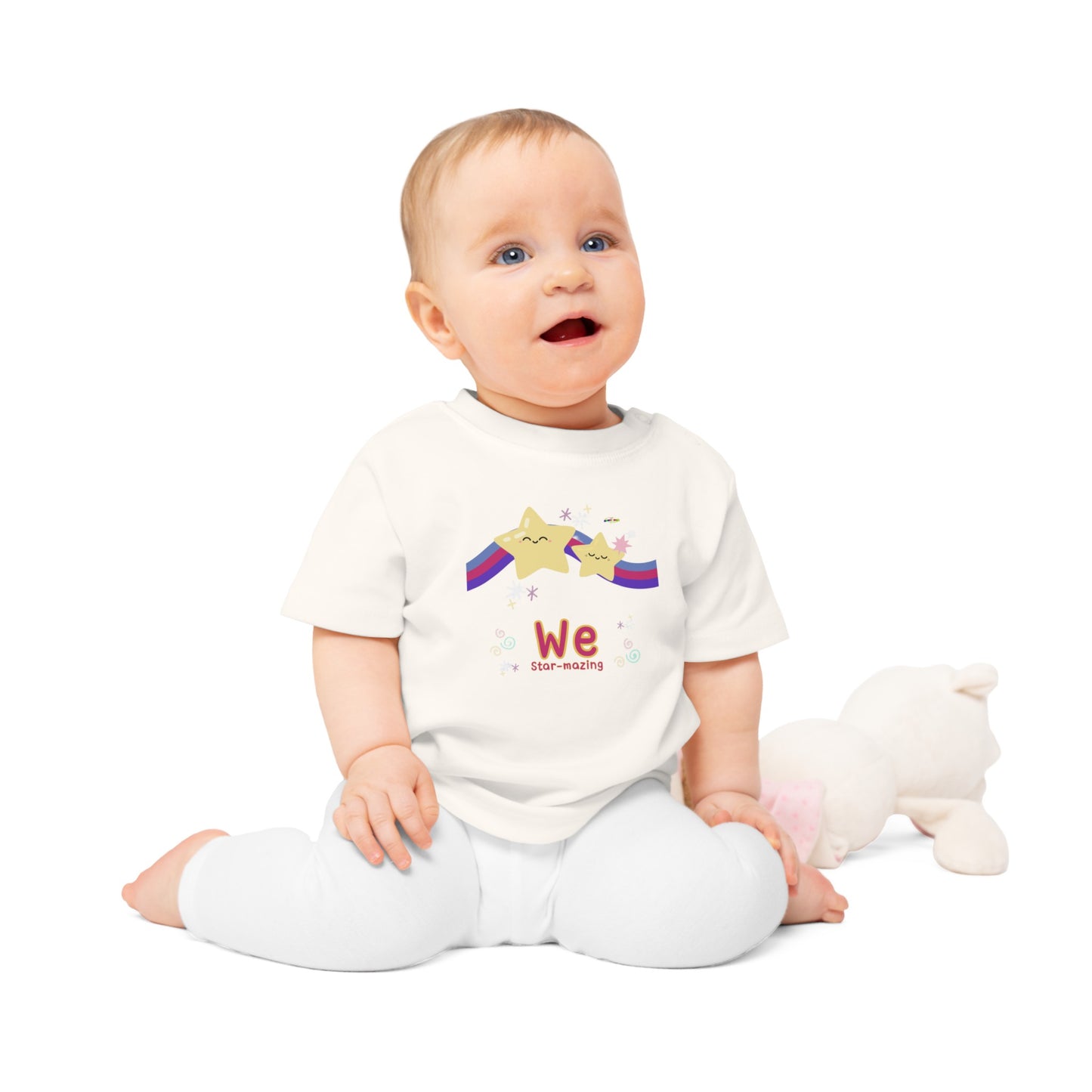 Cute We are Star-mazing rainbow star Graphic Baby T-Shirt-My Bright Side Clothing