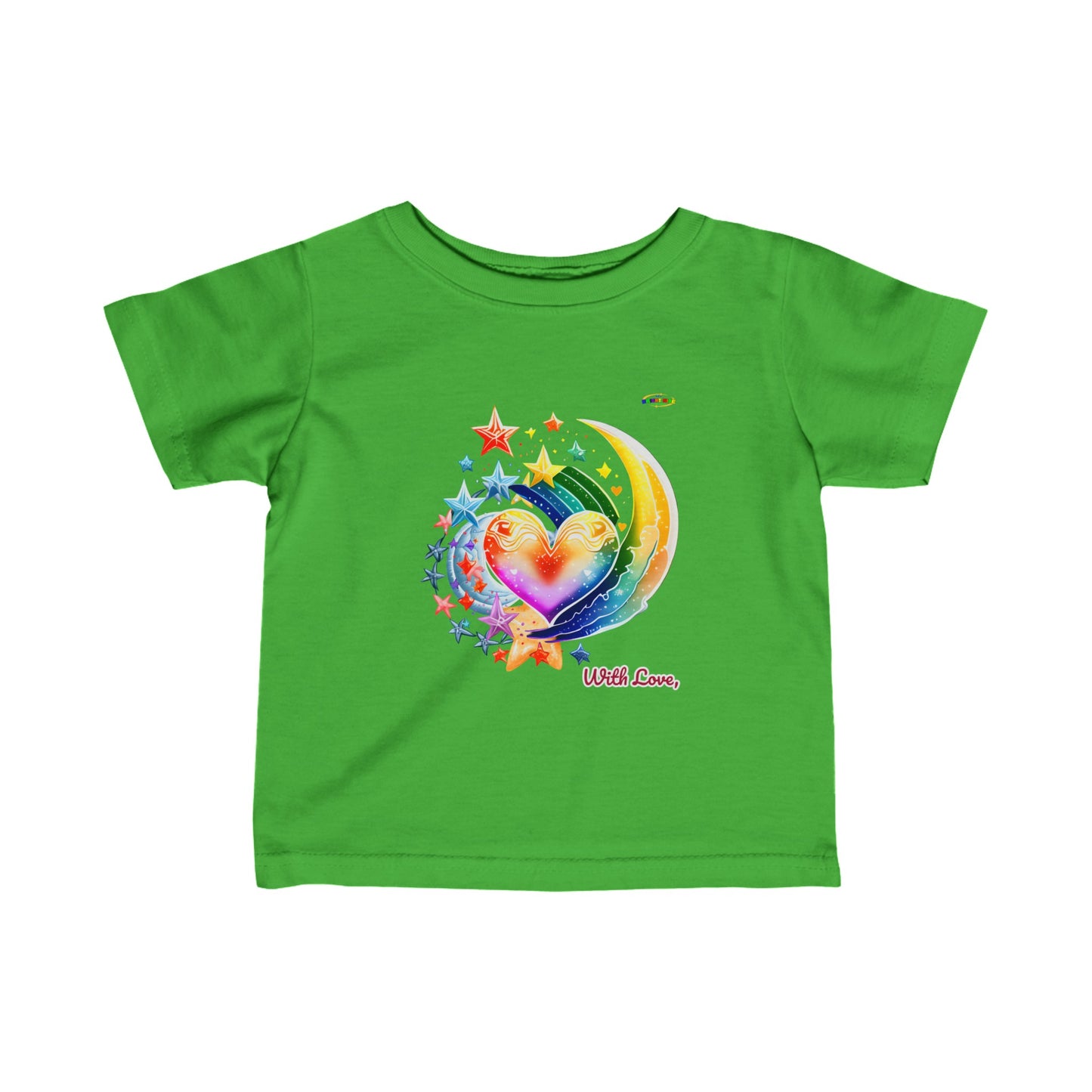 Cute With Love, Rainbow Heart Infant Fine Jersey Tee  -My Bright Side Clothing