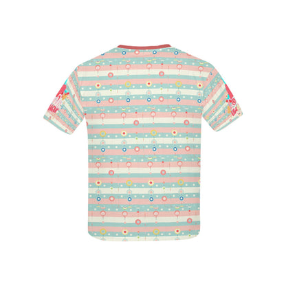 Pastel Rainbow love pattern and Graphic Children's T-Shirt-My Bright Side Clothing