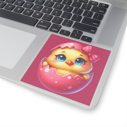 Cute and Sweet Little Chick Easter Egg -Kiss-Cut Sticker-My Bright Side Clothing