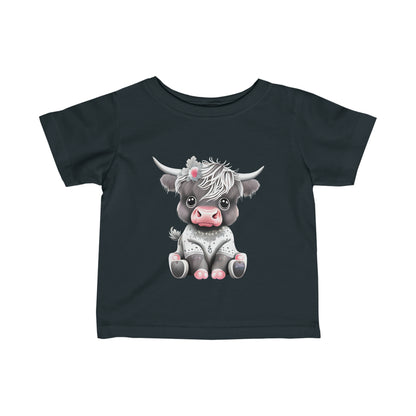 Cute Boho Baby Cow Infant Fine Jersey Tee--My Bright Side Clothing