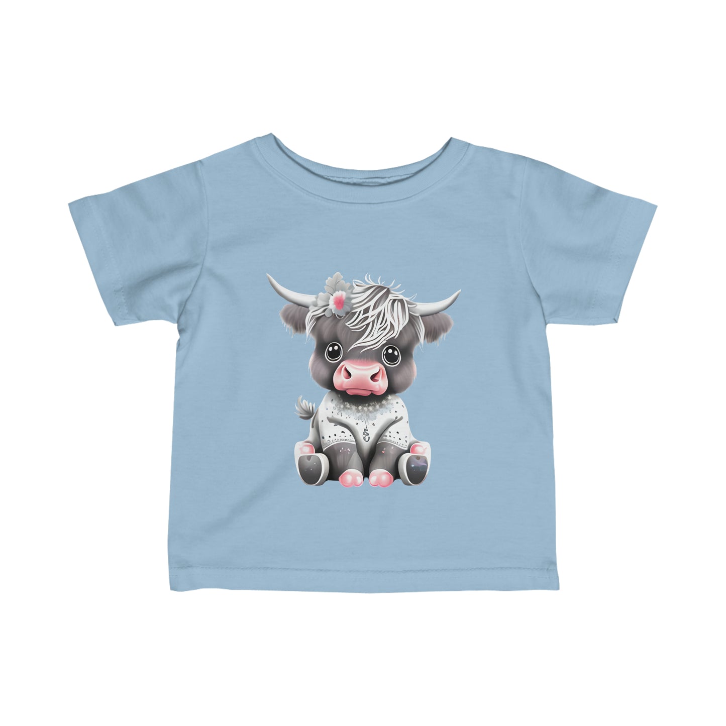 Cute Boho Baby Cow Infant Fine Jersey Tee--My Bright Side Clothing