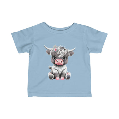 Cute Boho Baby Cow Infant Fine Jersey Tee--My Bright Side Clothing