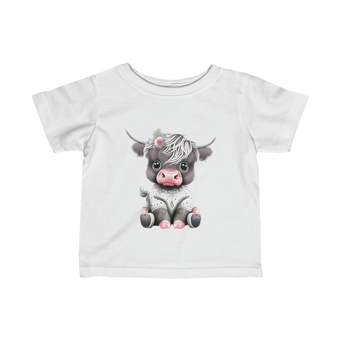 Cute Boho Baby Cow Infant Fine Jersey Tee--My Bright Side Clothing