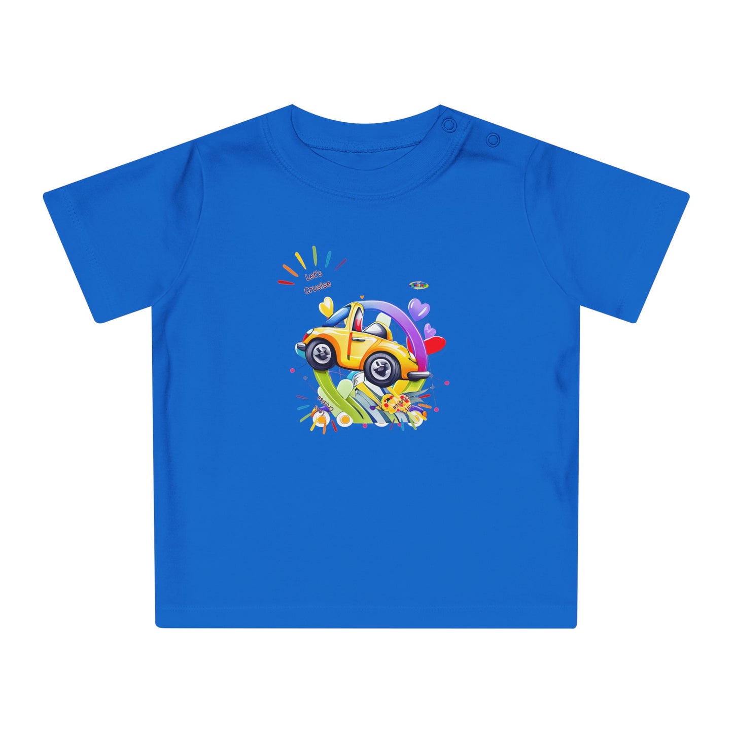 Cute Lets Cruise Car Graphic Baby T-Shirt-My Bright Side Clothing