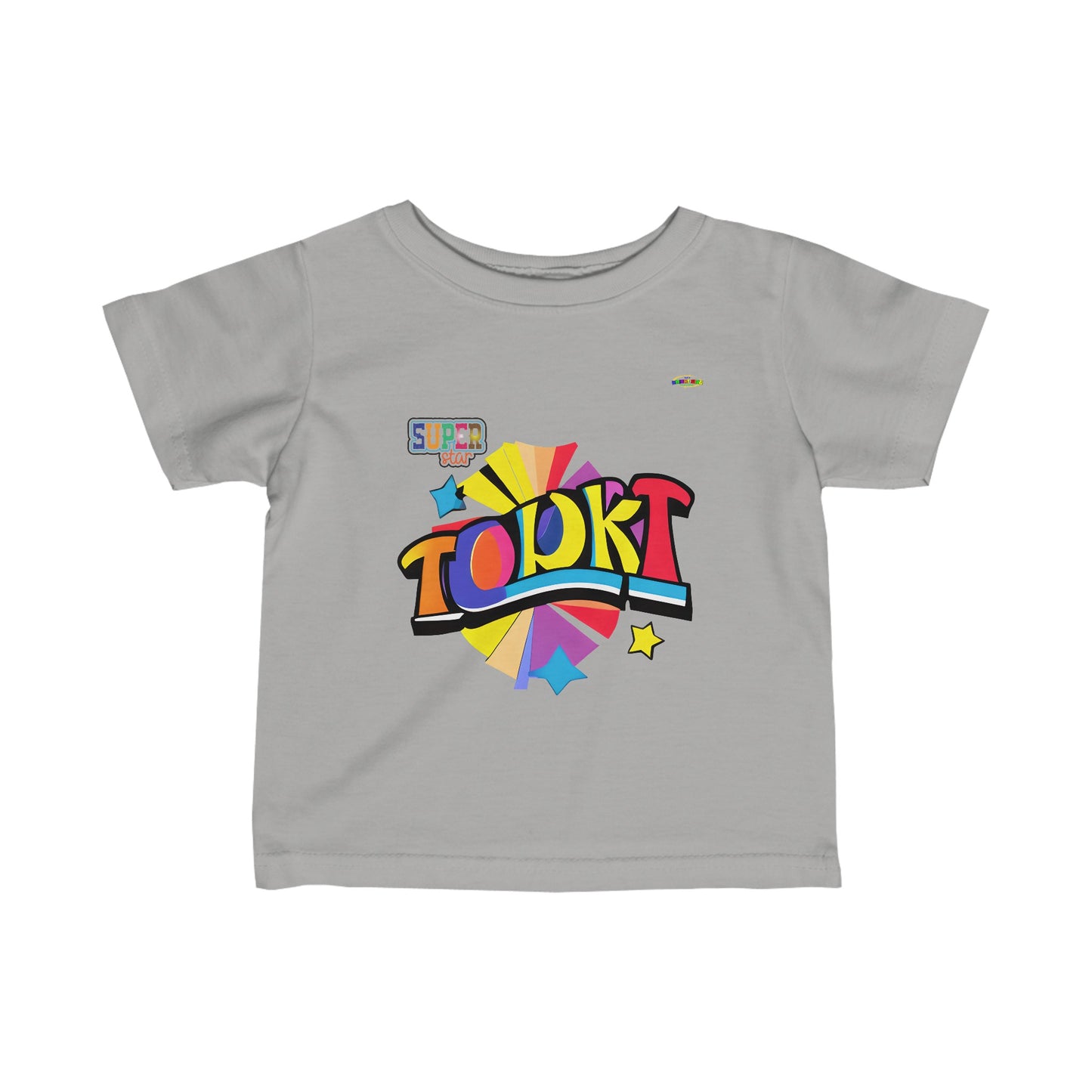 Rainbow Super Star Logo Infant Fine Jersey Tee-MyBrightSideClothing