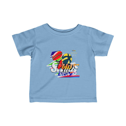 Cute Sports Logo Infant Fine Jersey Tee-My Bright Side Clothing