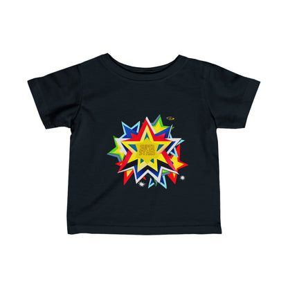 Cute Super Hero Super Stars Logo infant Fine Jersey Tee-My Bright Side Clothing