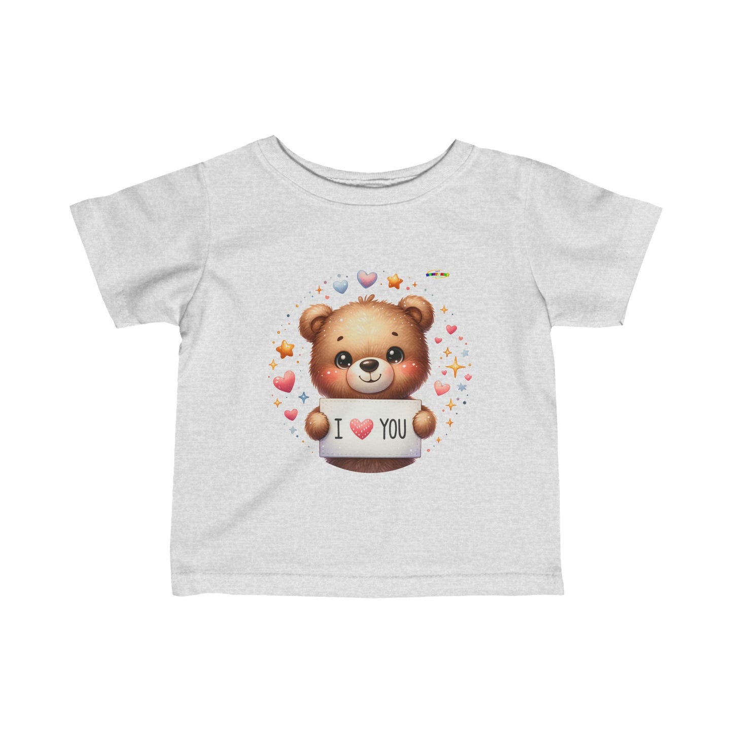 Cute I Love You Bear Infant Fine Jersey Tee-My Bright Side Clothing