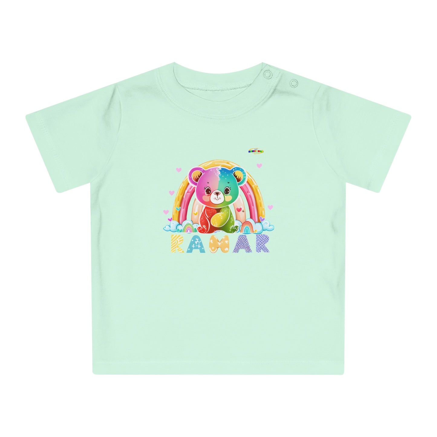 Cute Rainbow Teddy Bear Baby T-Shirt--My Bright Side Clothing