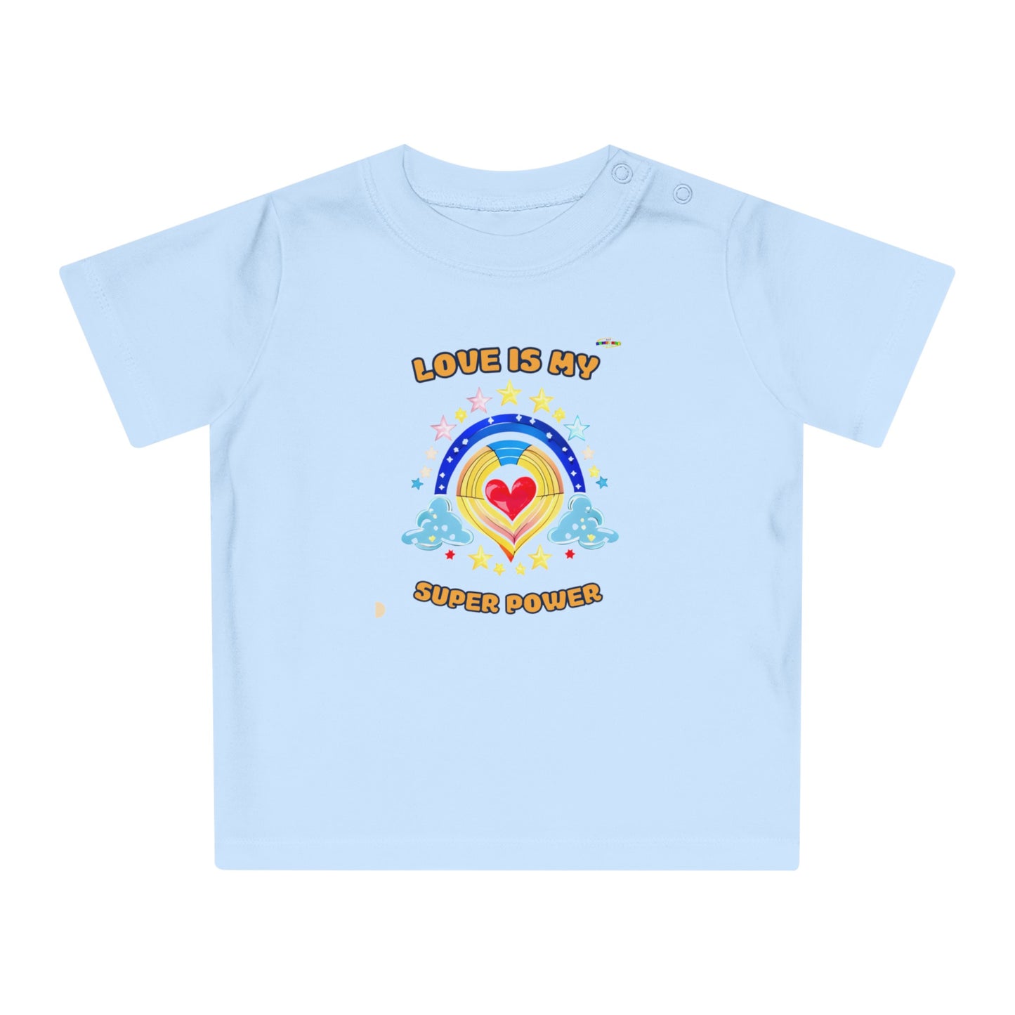 Love is My Super Power Rainbow and Heart Graphic Baby T-Shirt-My Bright Side Clothing