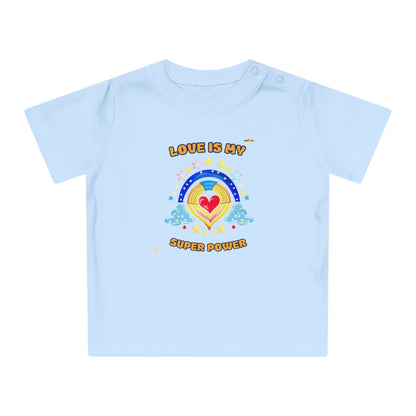 Love is My Super Power Rainbow and Heart Graphic Baby T-Shirt-My Bright Side Clothing