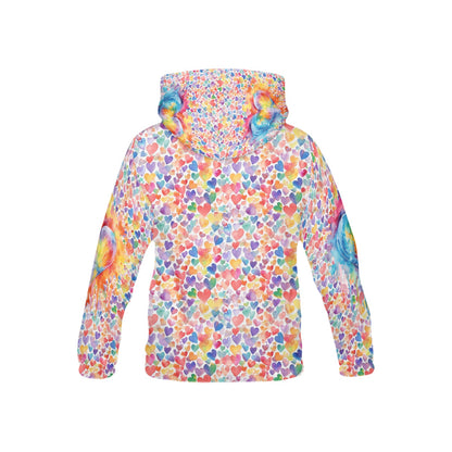 Beautiful Heart Splash Pattern Children's Hoodie-My Bright Side Clothing