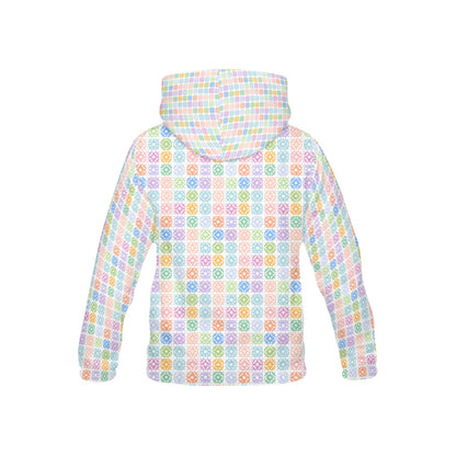 Pastel Rainbow Flower Pattern Children's Hoodie-My Bright Side Clothing