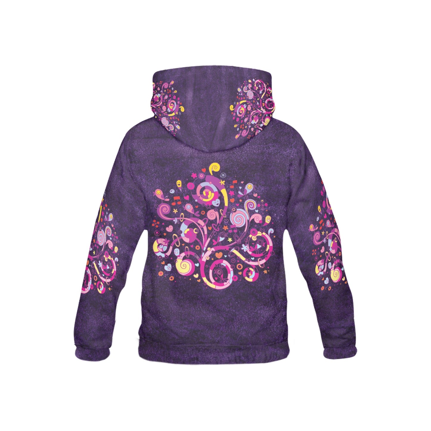 Beautiful Purple and pink doodle Graphic Children's Hoodie -My Bright Side Clothing