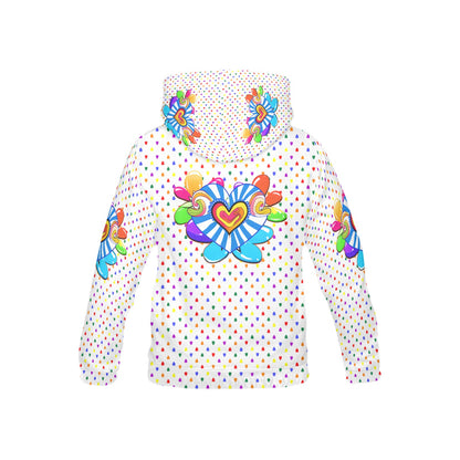 Cute Groovy Heart Logo and Pattern Children's Hoodie--My Bright Side Clothing