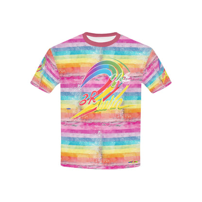 Rainbow Grunge Bright Life Logo Children's T-Shirt-My Bright Side Clothing