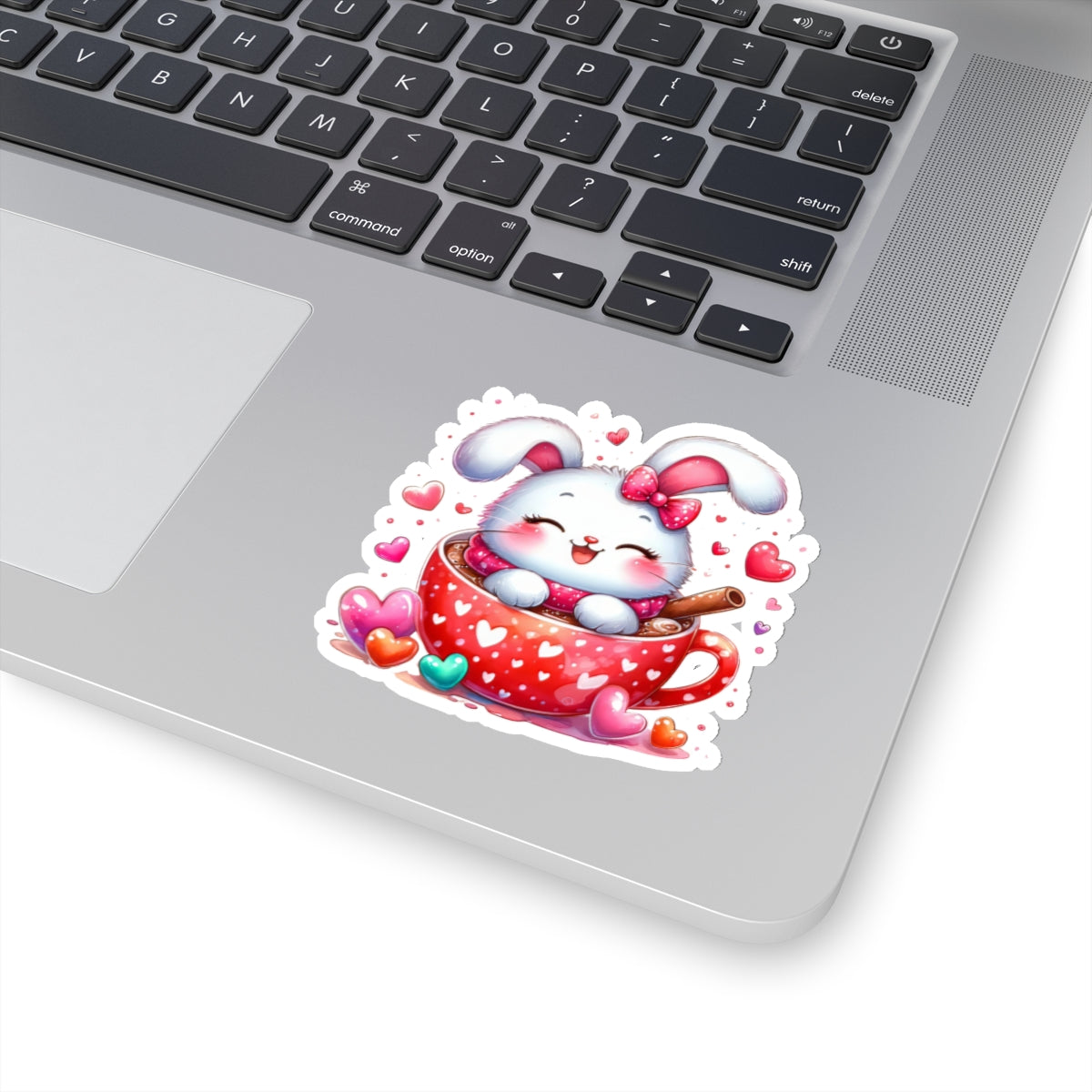 Cute and Sweet Little Love Bunny Valentines -Kiss-Cut Sticker-My Bright Side Clothing