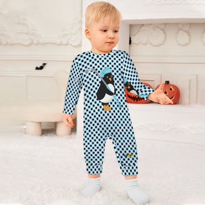 Cute Hockey Penguin Player Baby Romper-My Bright Side Clothing