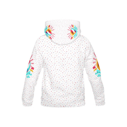 Rainbow Heart Pattern and Graphic Children's Hoodie-My Bright Side Clothing