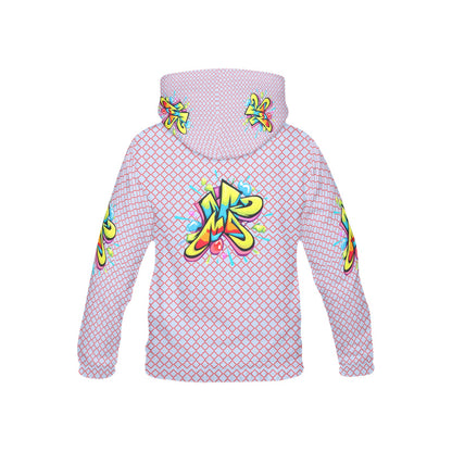 Pastel Purple Fun Alphabet Graffiti Pattern Children's Hoodie-My Bright Side Clothing