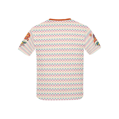 Pastel Rainbow Retro Bright mind bright life subliminal message Pattern and Logo Children's T-shirt-My Bright Side Clothing