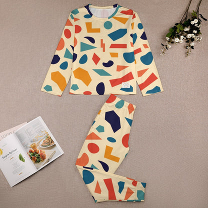 Toddler & Children's Pajama Suit Abstract Print