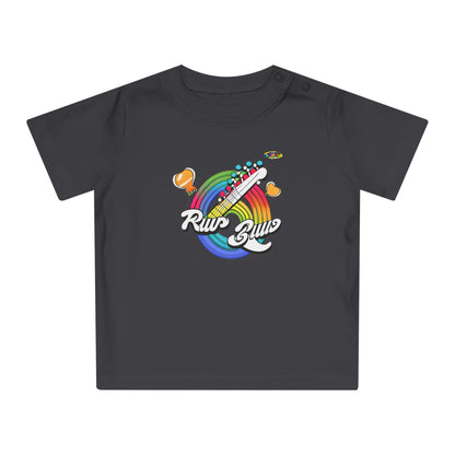 Cute Rainbow Making Music logo Baby T-Shirt-MyBrightSideClothing