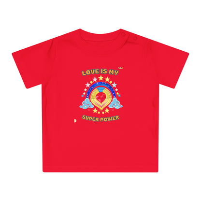 Love is My Super Power Rainbow and Heart Graphic Baby T-Shirt-My Bright Side Clothing