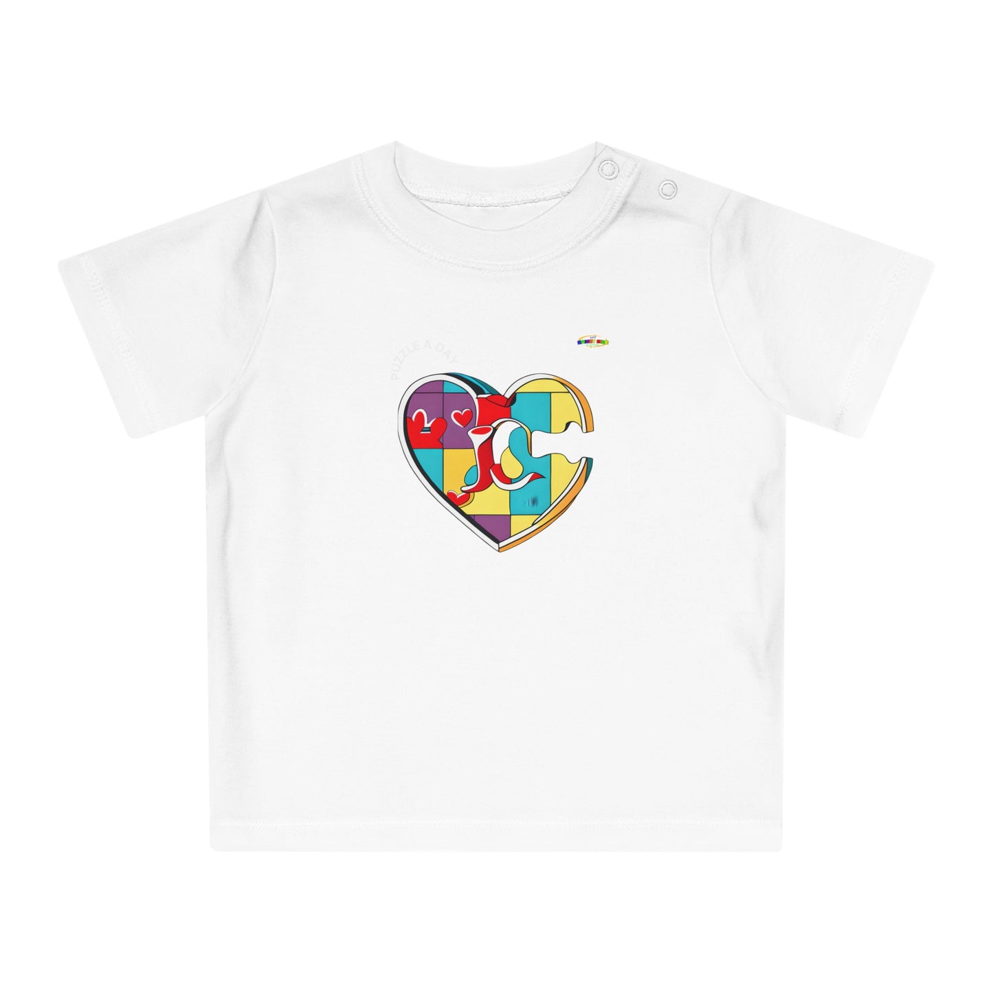 Cute Rainbow Heart Logo Baby T-Shirt-My Bright Side Clothing