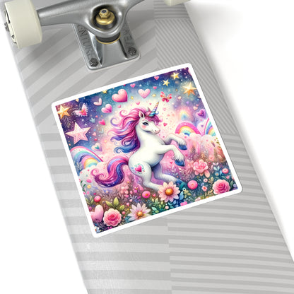 Magical Unicorn Love Kiss-Cut Sticker-My Bright Side Clothing