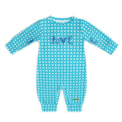 Light Blue XOXO Love Baby Romper-My Bright Side Clothing