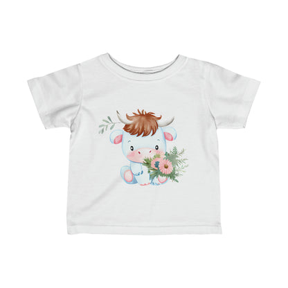 Cute Boho Baby Cow Infant Fine Jersey Tee--My Bright Side Clothing