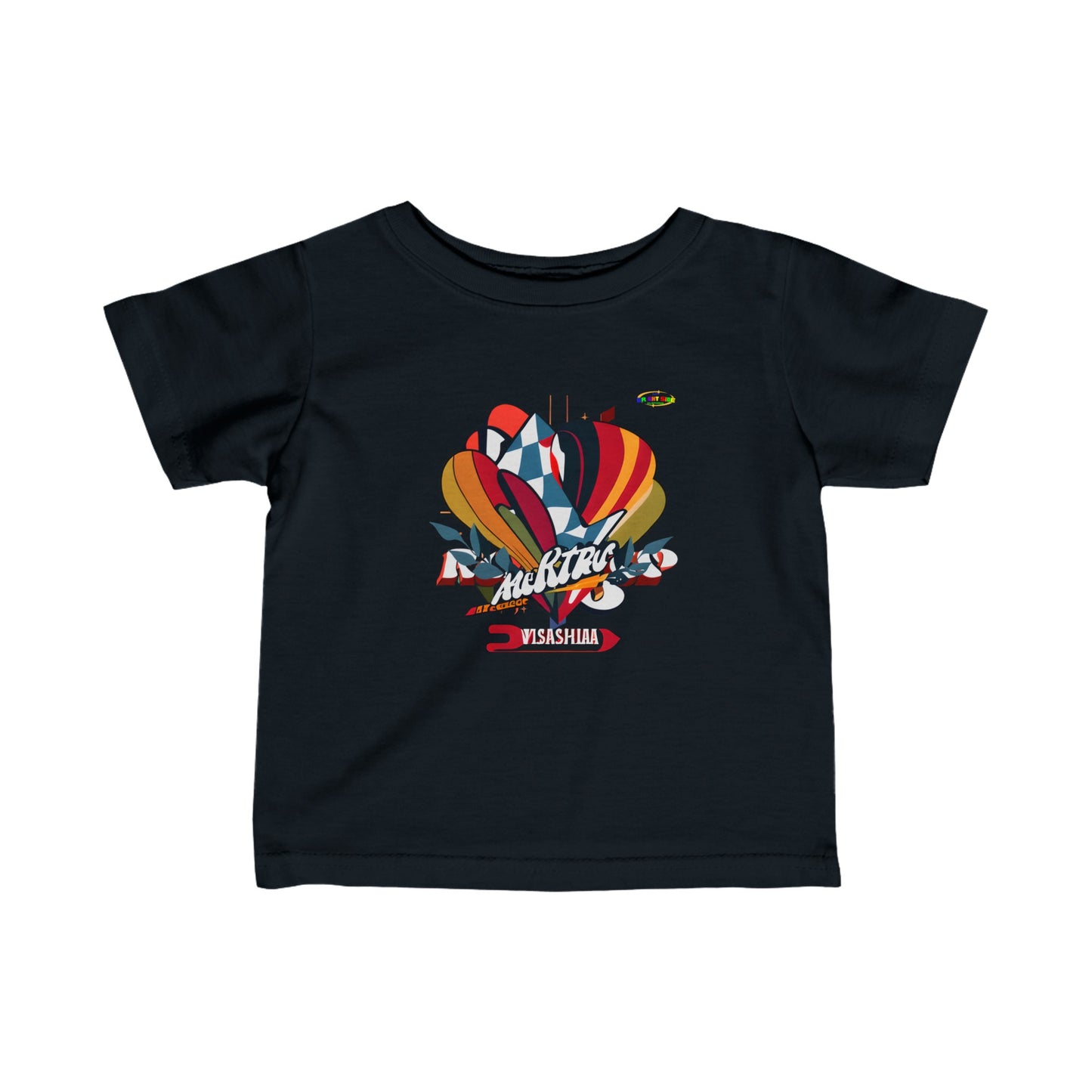 Cute Colourful Racing Logo Infant Fine Jersey Tee-My Bright Side Clothing