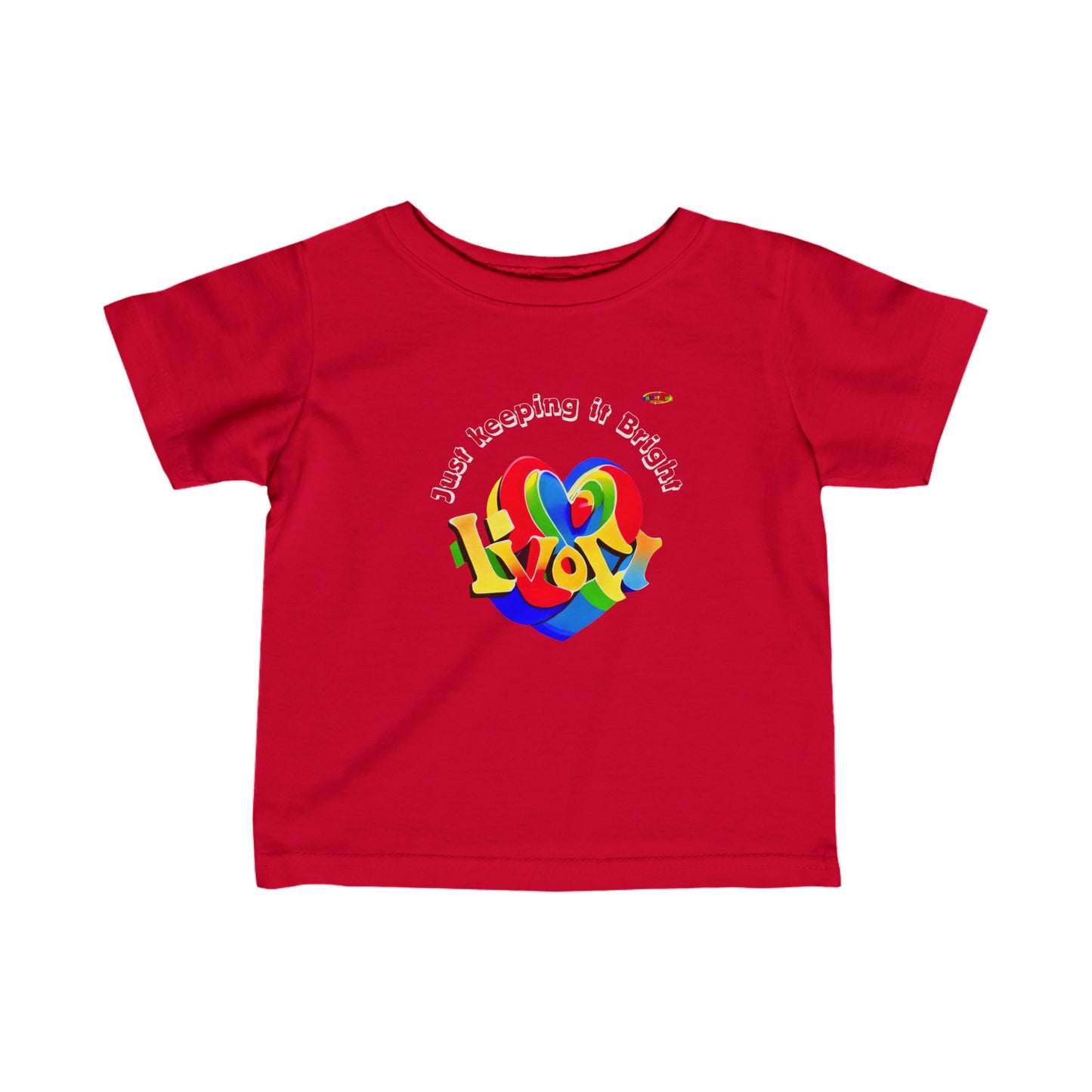 Cute Colourful Bright Heart Logo Infant Fine Jersey Tee-My Bright Side Clothing