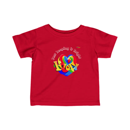 Cute Colourful Bright Heart Logo Infant Fine Jersey Tee-My Bright Side Clothing