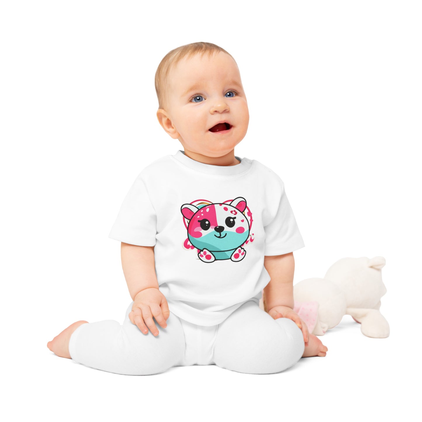 Cute Rainbow Love Bear Baby T-Shirt-My Bright Side Clothing