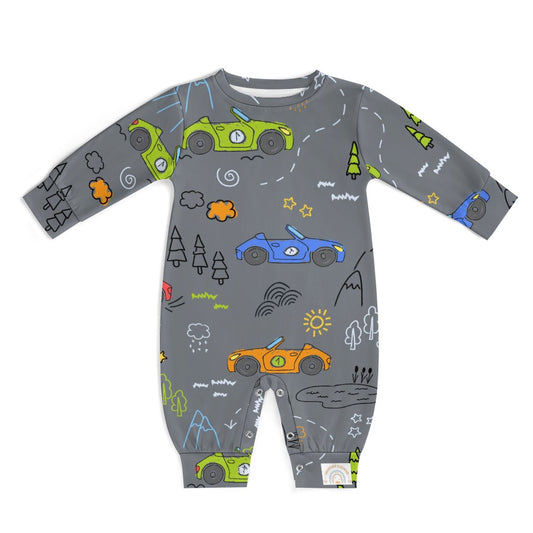 Cute Race Cars Baby romper - My Brightside Clothing