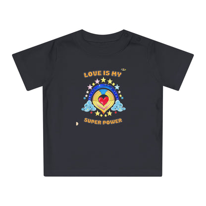 Love is My Super Power Rainbow and Heart Graphic Baby T-Shirt-My Bright Side Clothing