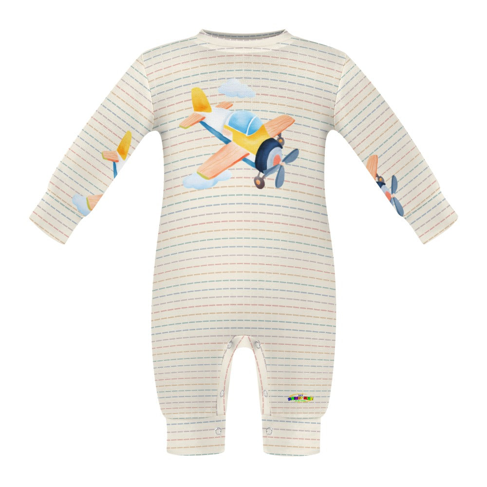 Cute Pastel Airplane Graphic Baby Romper -My Bright Side Clothing