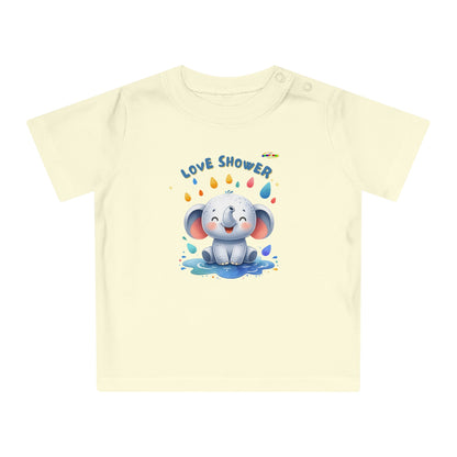 Cute Baby Elephant Graphic Organic Baby T-shirt--My Bright Side Clothing