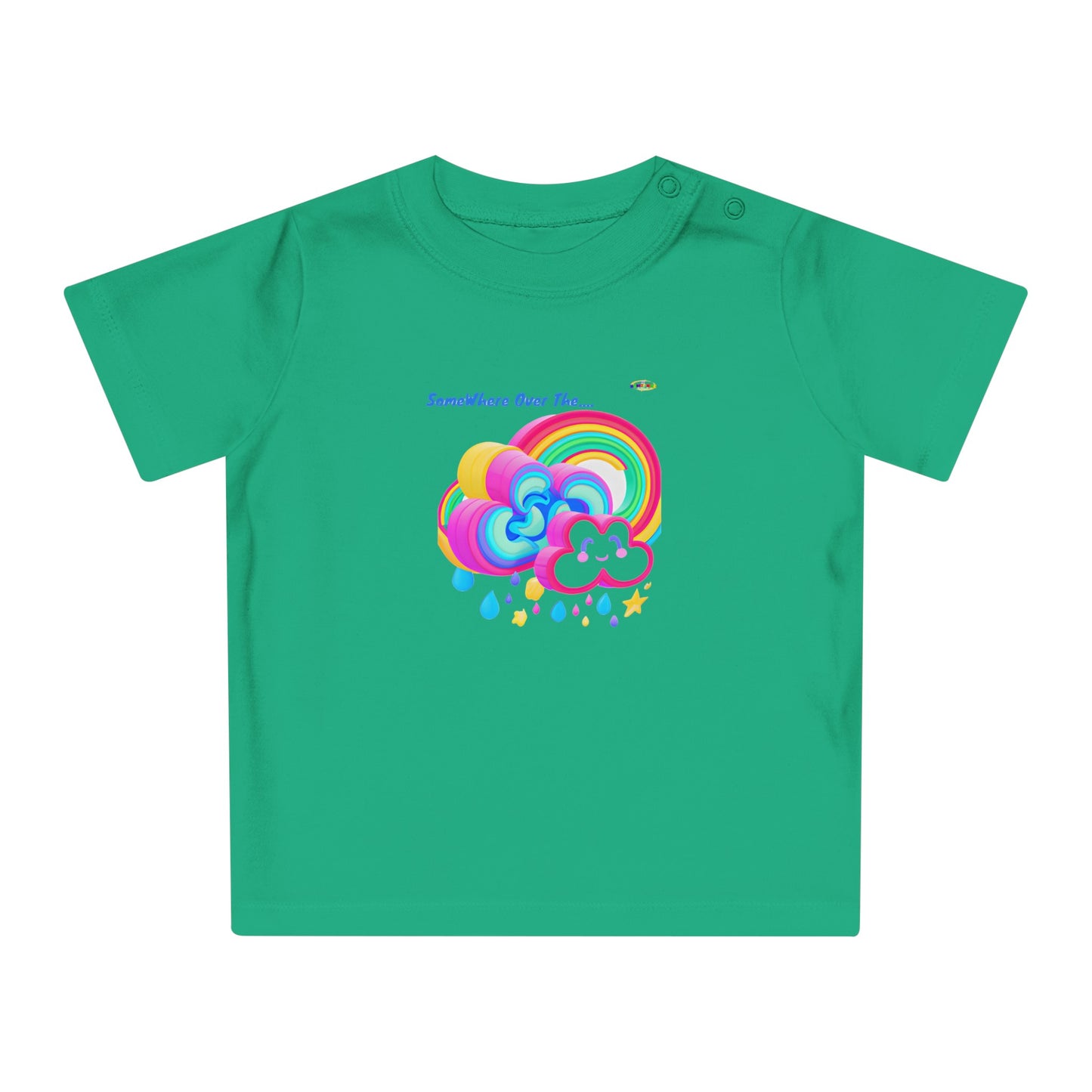 Cute Pastel Somewhere Over The Rainbow Baby T-Shirt-My Bright Side Clothing